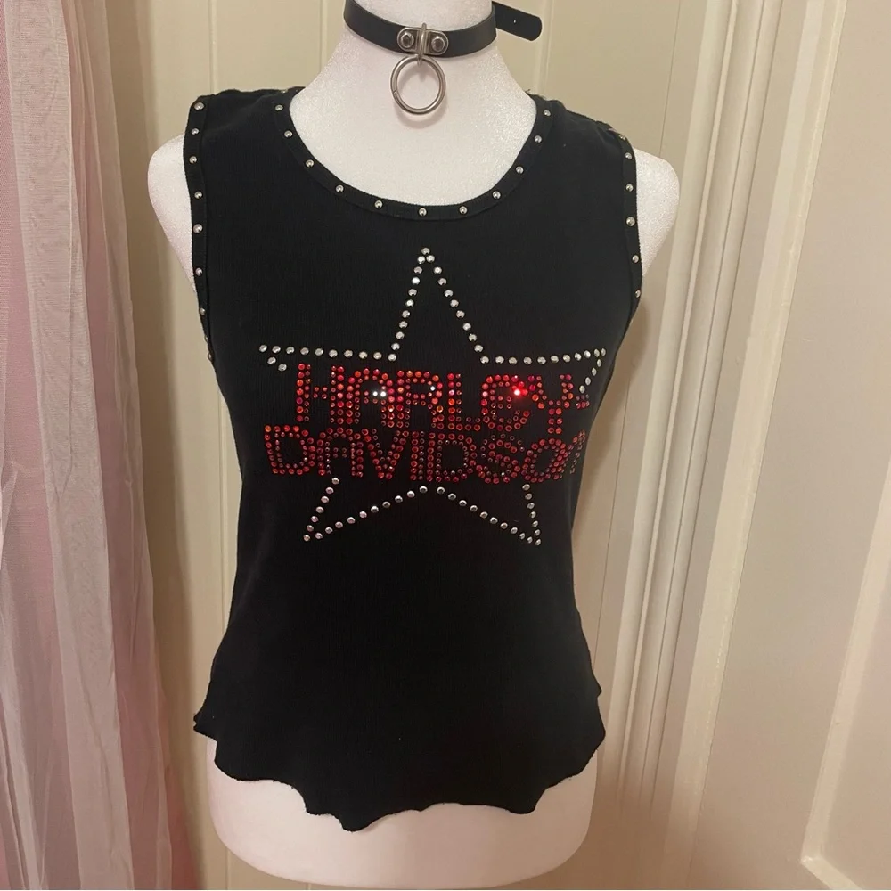 Harley-Davidson Star Rhinestone Tank - Picture 1 of 5